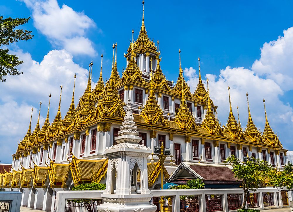 Loha Prasat, Wat Ratchanatdaram, Worawihan, Bangkok, Thailand. art print by William Perry for $57.95 CAD