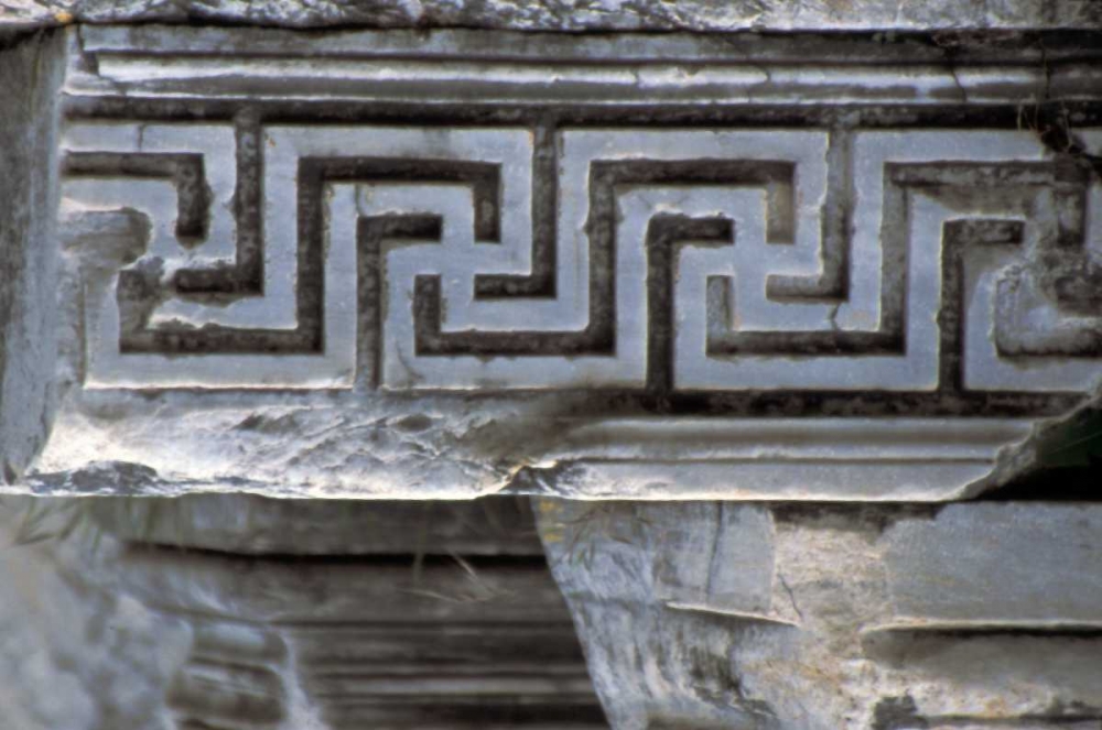 Turkey, Ephesus Greek Key marble carvings art print by Nancy Noble Gardner for $57.95 CAD