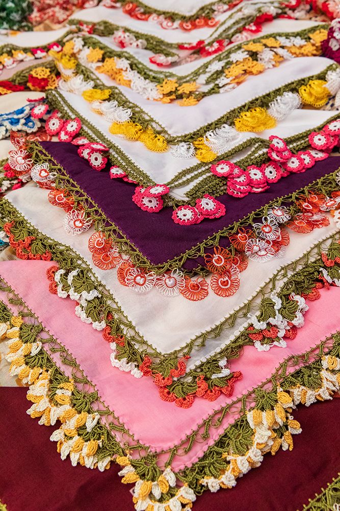 Decorative cloths. Turkey, Nazilli. art print by Emily M. Wilson for $57.95 CAD