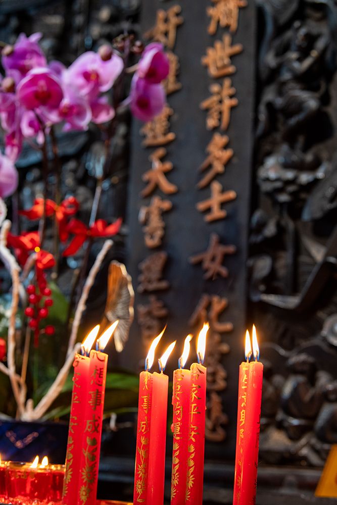 Viet Nam-aka Vietnam-Ho Chi Minh City-aka Saigon. Chinese Temple. Candle offerings. art print by Cindy Miller Hopkins for $57.95 CAD