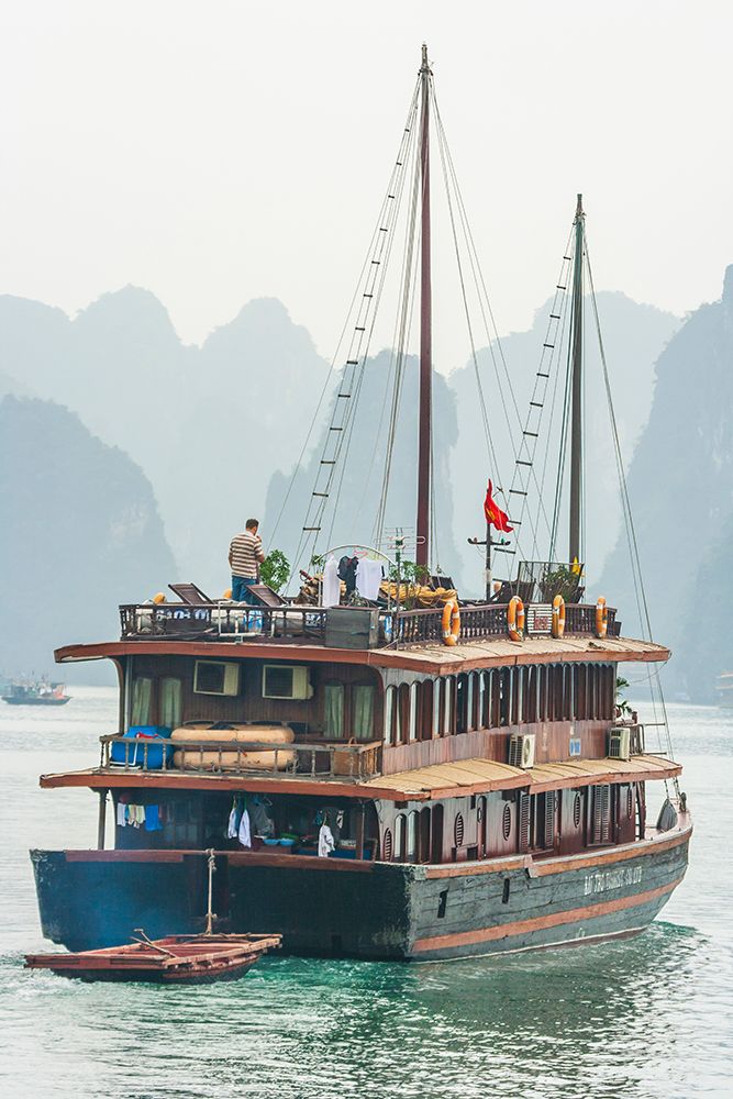 Bay-Vietnam-UNESCO World Heritage Site-Junk in the bay art print by Tom Haseltine for $57.95 CAD