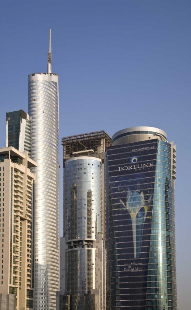 UAE, Dubai Jumeirah Lake Towers in the afternoon art print by Bill Young for $57.95 CAD
