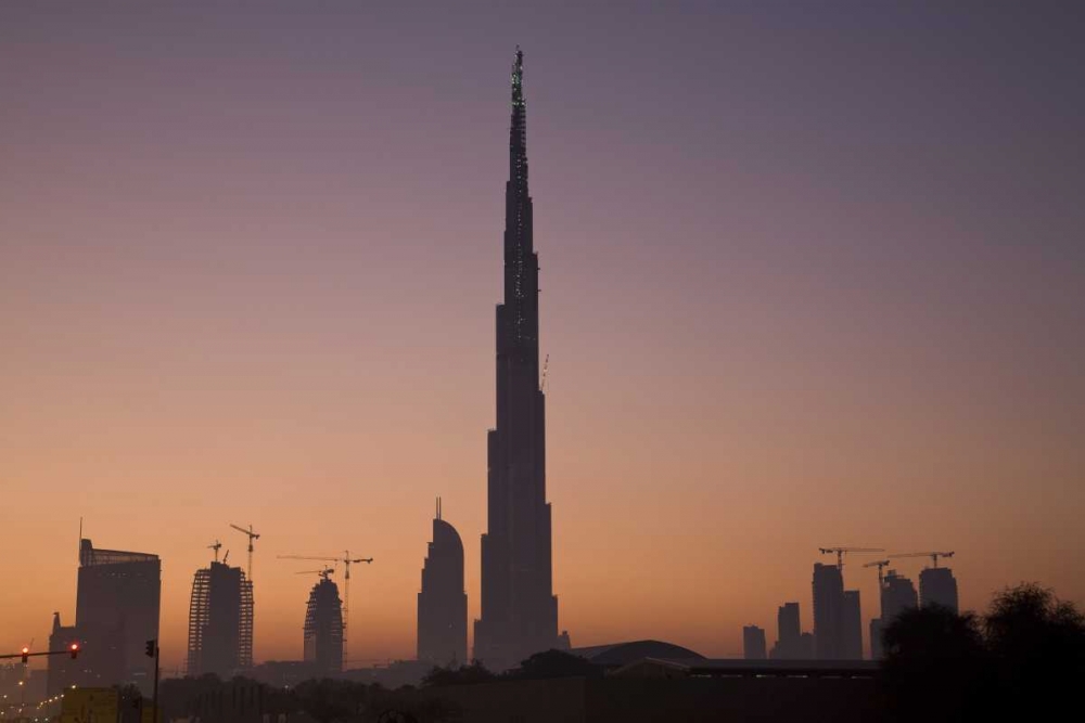 UAE, Dubai Cityscape at sunrise art print by Bill Young for $57.95 CAD