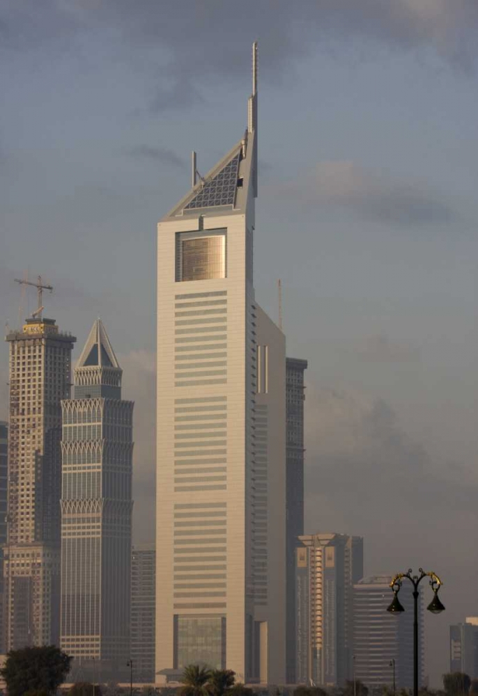 UAE, Dubai Tall Downtown city buildings art print by Bill Young for $57.95 CAD