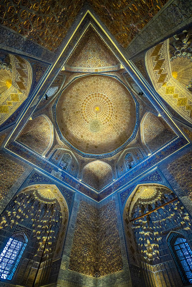 Europe-Uzbekistan-Samarkand Interior of mausoleum for ruler Tamerlane art print by Jaynes Gallery for $57.95 CAD