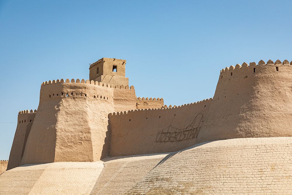 Khiva, Xorazm Region, Uzbekistan, Central Asia. The ancient city walls. art print by Emily M. Wilson for $57.95 CAD