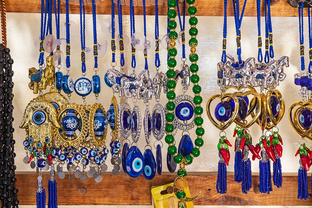Khiva, Xorazm Region, Uzbekistan, Central Asia. Traditional jewelry for sale. art print by Emily M. Wilson for $57.95 CAD