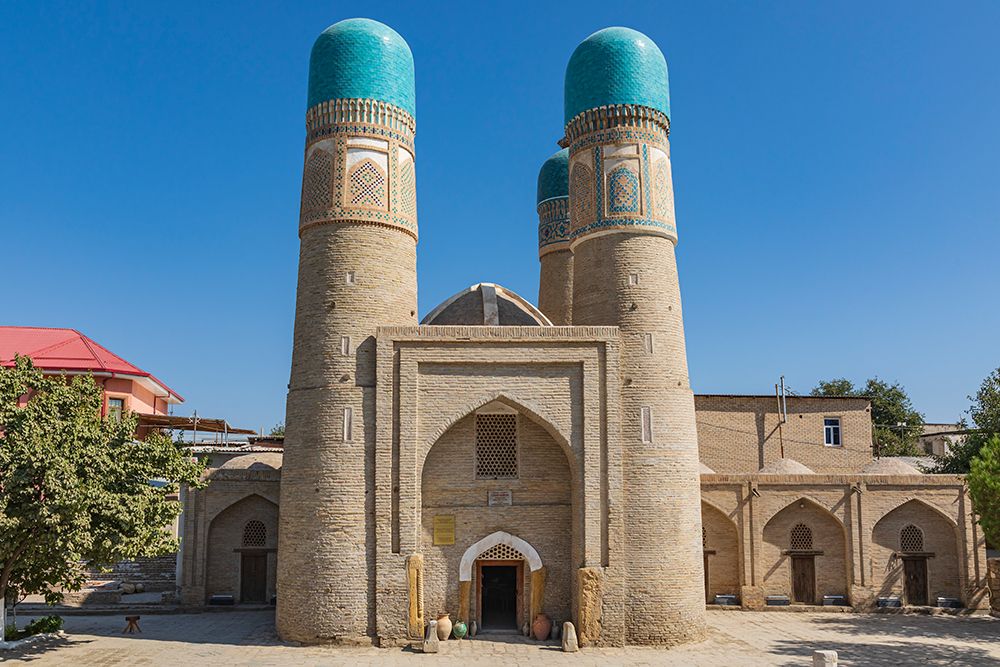 Bukhara, Uzbekistan, Central Asia. The Chor Minor Madrasa in Bukhara. art print by Emily M. Wilson for $57.95 CAD