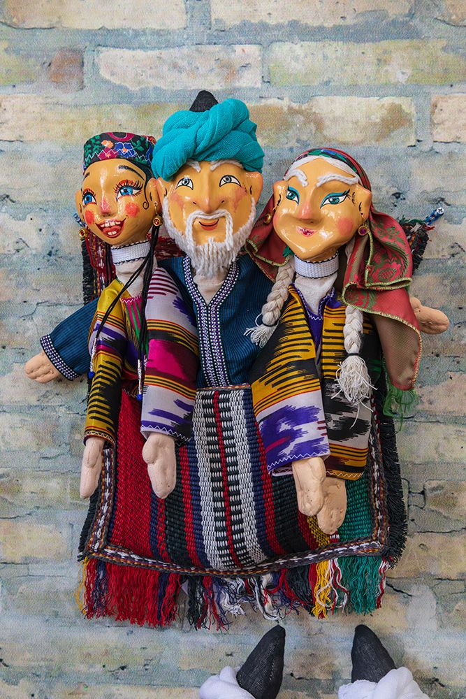 Bukhara, Uzbekistan, Central Asia. Traditional puppets at a theater in Bukhara. art print by Emily M. Wilson for $57.95 CAD
