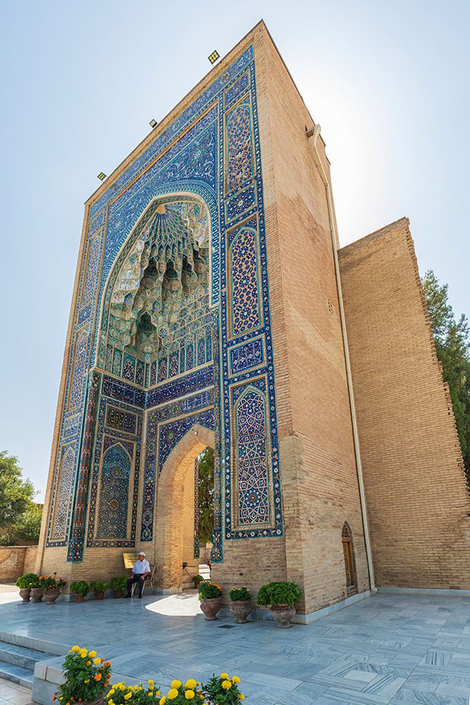 Samarkand, Uzbekistan, Central Asia. The beautifully decorated Gur-i Amir Mausoleum. art print by Emily M. Wilson for $57.95 CAD