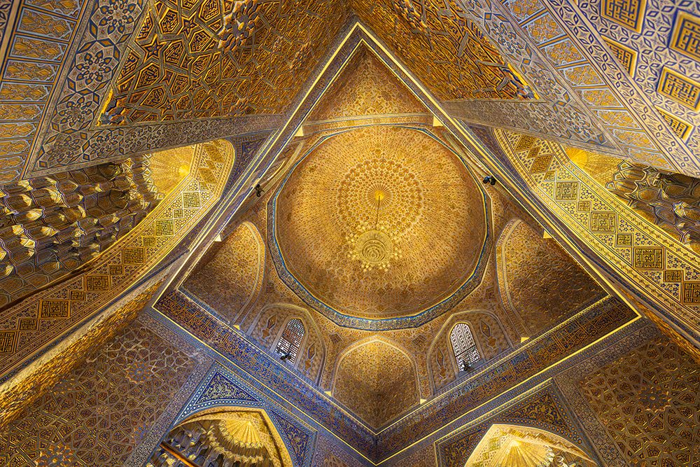 Samarkand, Uzbekistan, Central Asia interior view of the Gur-i Amir Mausoleum. art print by Emily M. Wilson for $57.95 CAD