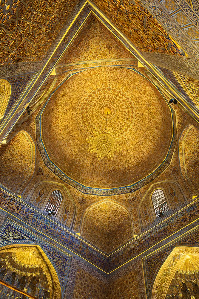 Samarkand, Uzbekistan, Central Asia interior view of the Gur-i Amir Mausoleum. art print by Emily M. Wilson for $57.95 CAD