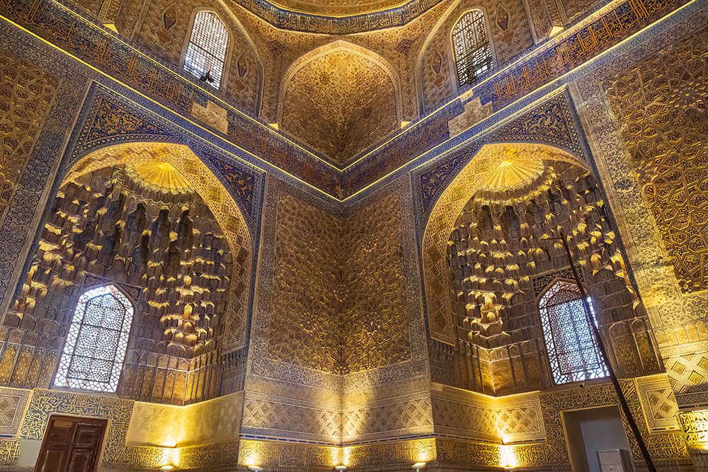 Samarkand, Uzbekistan, Central Asia interior view of the Gur-i Amir Mausoleum. art print by Emily M. Wilson for $57.95 CAD