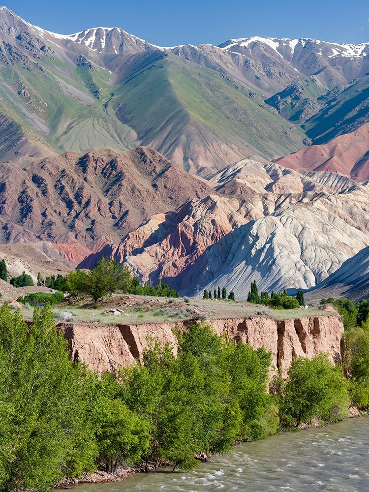 Valley of river Suusamyr in the Tien Shan Mountains west of Ming-Kush-Kyrgyzstan art print by Martin Zwick for $57.95 CAD