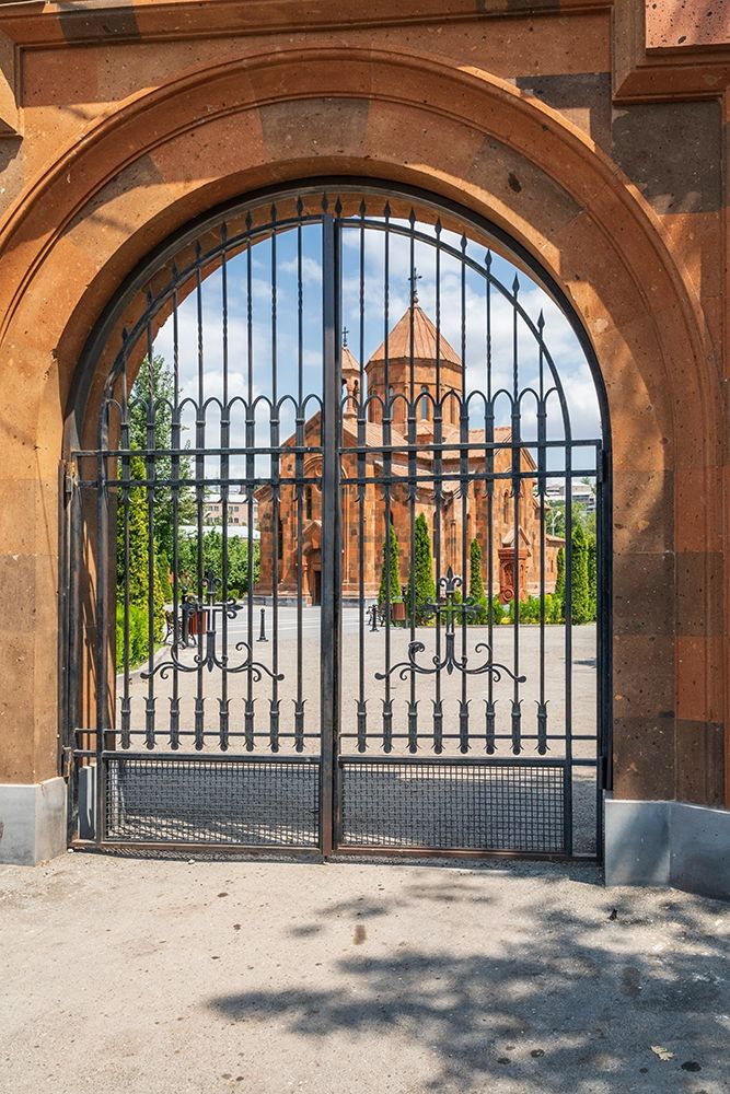 Armenia-Yerevan-Nork-Marash district Surb Astvatsatsin Church-seen through the gate art print by Emily Wilson for $57.95 CAD