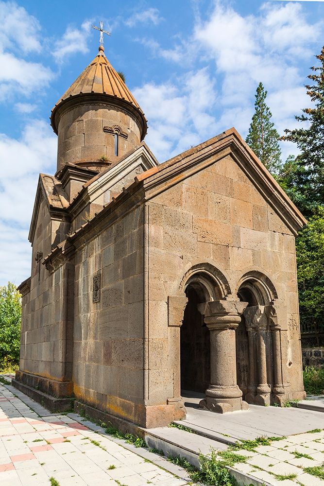 Armenia-Tsakhkadzor Kecharis Monastery Exterior view of the Church of St Harutyun-13th century art print by Emily Wilson for $57.95 CAD