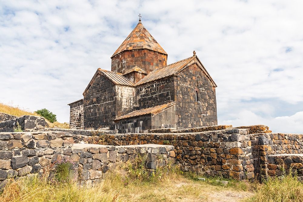 Armenia-Sevan The church of Surp Arakelots at the Sevanavank Monastery complex on Lake Sevan art print by Emily Wilson for $57.95 CAD