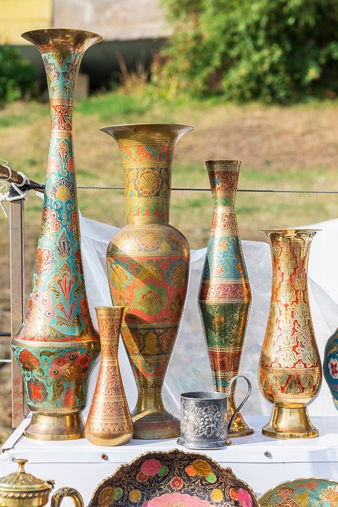 Armenia-Sevan Souvenir vases at market near the Sevanavank Monastery on Lake Sevan art print by Emily Wilson for $57.95 CAD