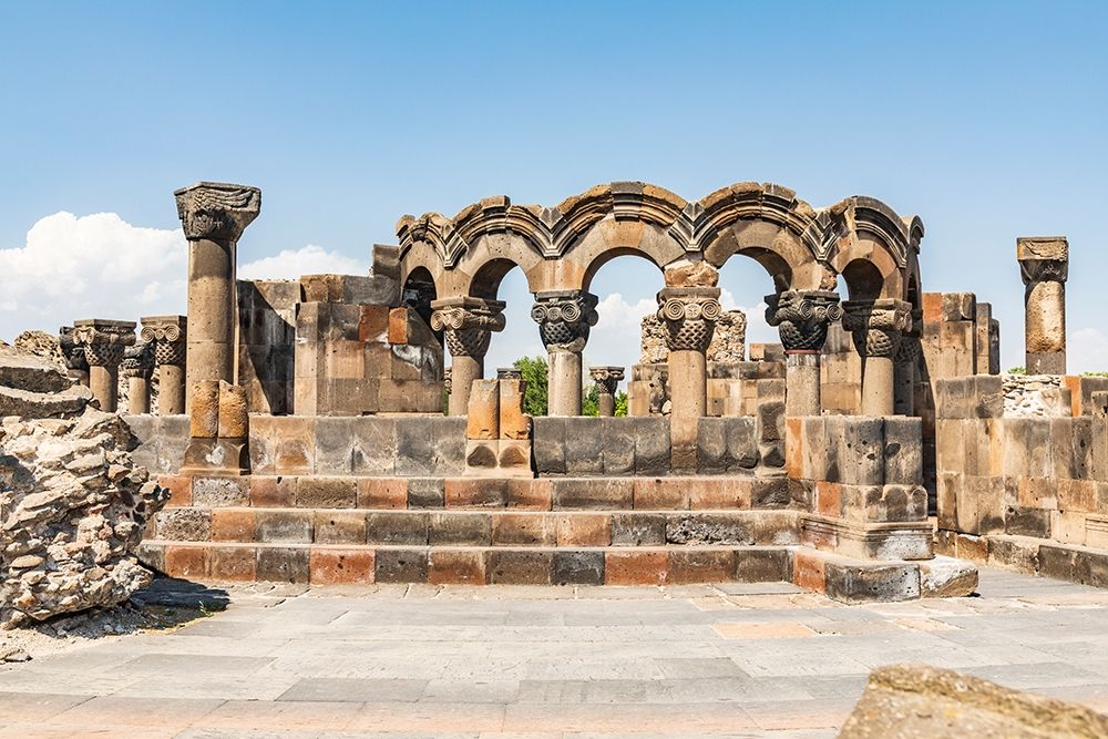 Armenia Armavir Province Vagharshapat Zvartnots Ruins of the Zvartnots Cathedral art print by Emily Wilson for $57.95 CAD