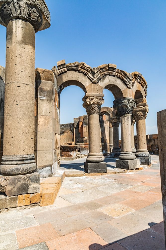 Armenia Armavir Province Vagharshapat Zvartnots Ruins of the Zvartnots Cathedral art print by Emily Wilson for $57.95 CAD