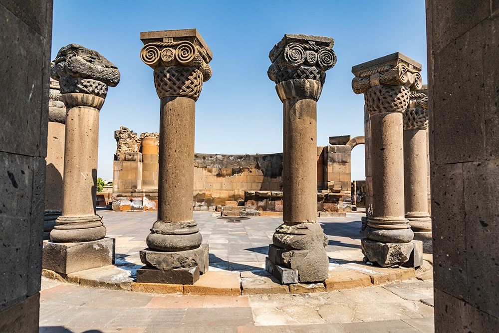 Armenia Armavir Province Vagharshapat Zvartnots Ruins of the Zvartnots Cathedral art print by Emily Wilson for $57.95 CAD