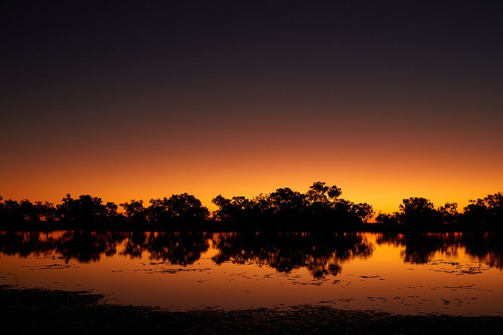 Sunset at The Lake camp, Lake Houdraman, Quilpie, Queensland, Australia art print by David Wall for $57.95 CAD