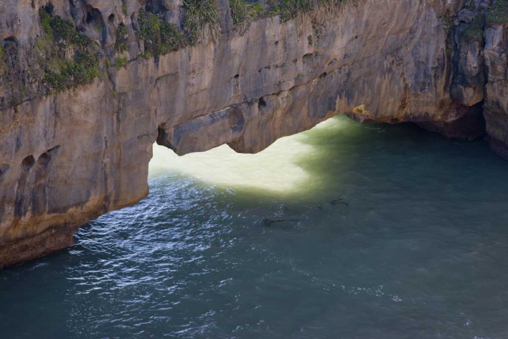 New Zealand, South Island Sunlight on sea arch art print by Don Grall for $57.95 CAD