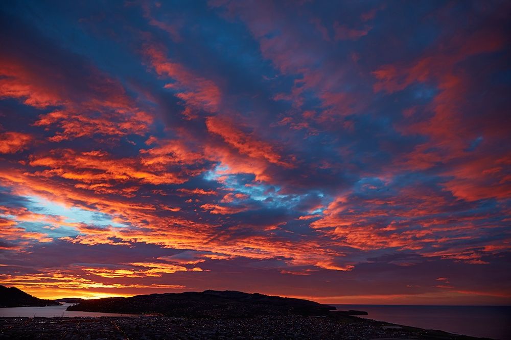 Sunrise over Otago Harbor and Pacific Ocean-Dunedin art print by David Wall for $57.95 CAD