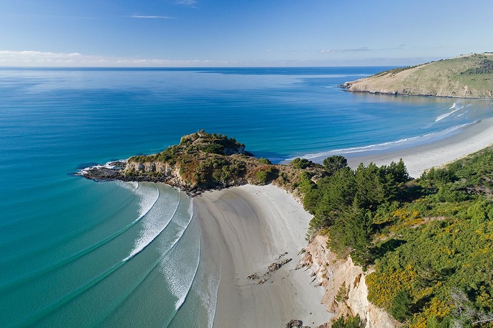 Mapoutahi-Historic Maori Pa Site-Goat Island-Purakanui Bay-north of Dunedin art print by David Wall for $57.95 CAD