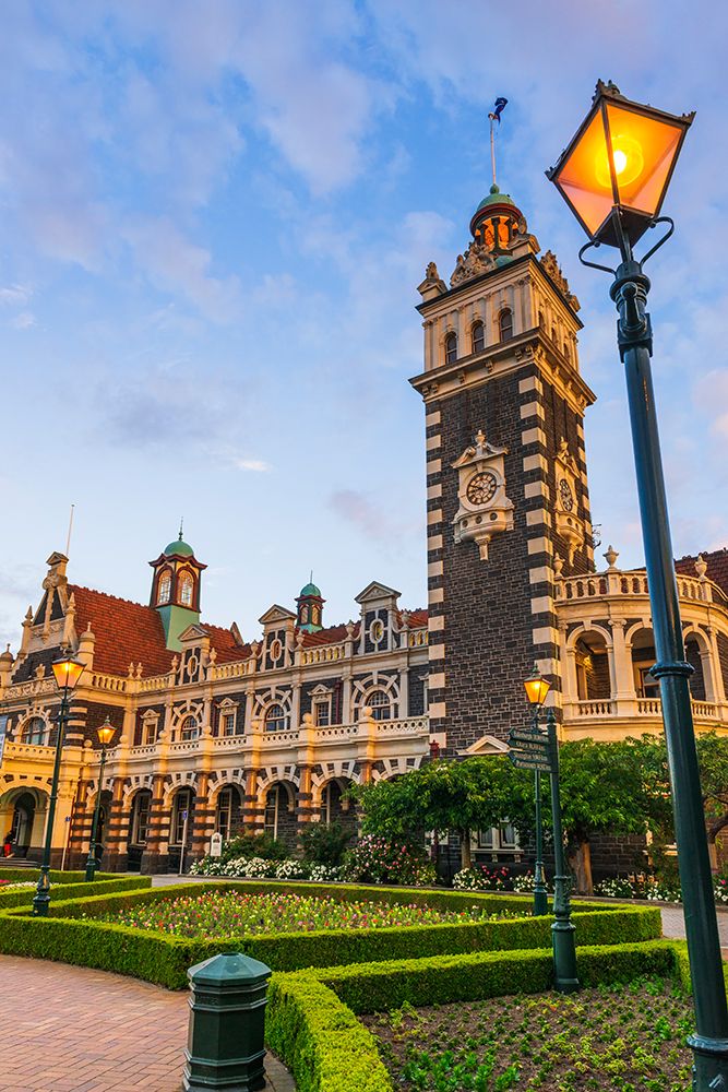 The Dunedin Railway Station-Dunedin-South Island-New Zealand art print by Russ Bishop for $57.95 CAD