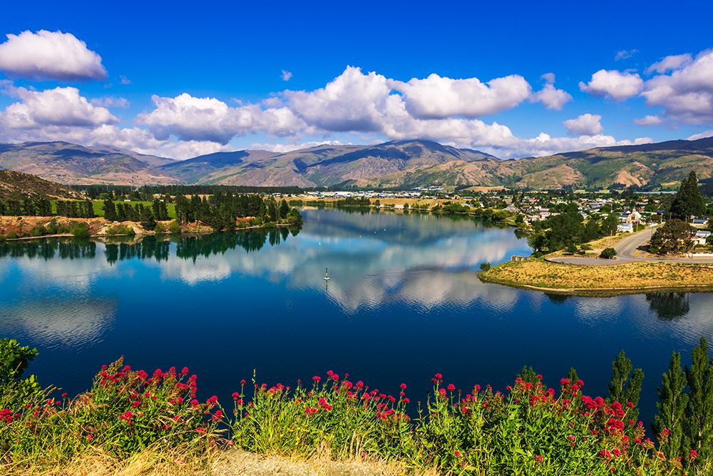 The Kawarau river and town of Cromwell-Central Otago-South Island-New Zealand art print by Russ Bishop for $57.95 CAD