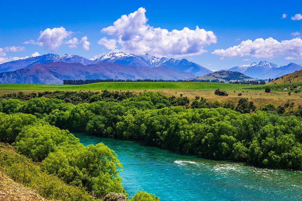 River view from the Upper Clutha River Track-Central Otago-South Island-New Zealand art print by Russ Bishop for $57.95 CAD