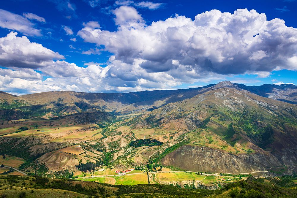 Gibbston Valley from the Crown Range Overlook-Otago-South Island-New Zealand art print by Russ Bishop for $57.95 CAD