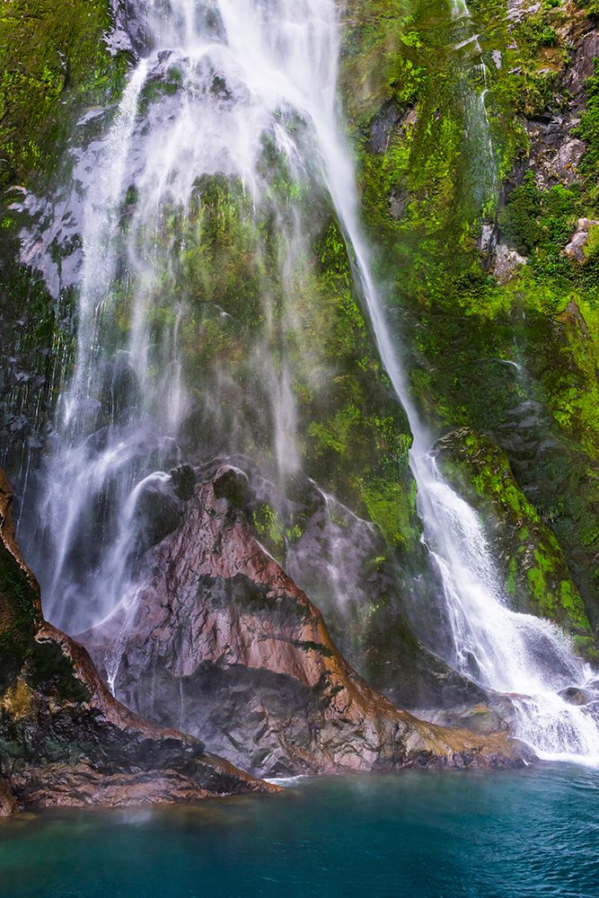 Stirling Falls, Milford Sound, Fiordland National Park, South Island, New Zealand art print by Russ Bishop for $57.95 CAD