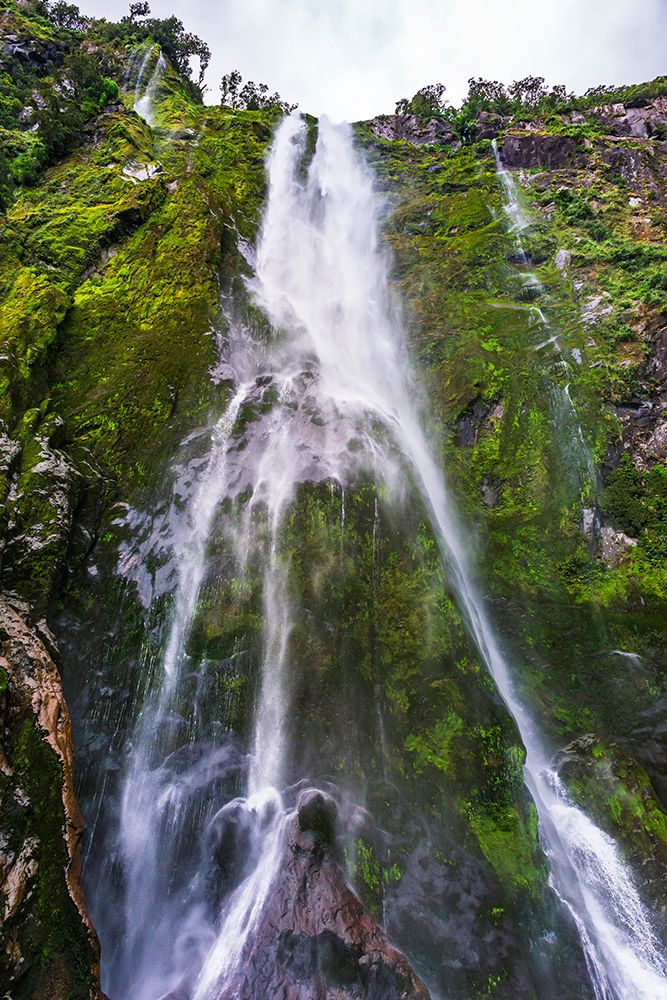Stirling Falls, Milford Sound, Fiordland National Park, South Island, New Zealand art print by Russ Bishop for $57.95 CAD