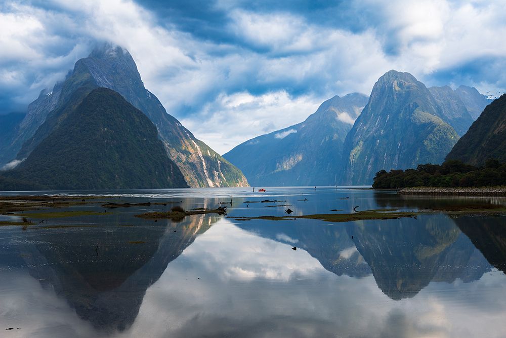 Milford Sound, Fiordland National Park, South Island, New Zealand art print by Russ Bishop for $57.95 CAD