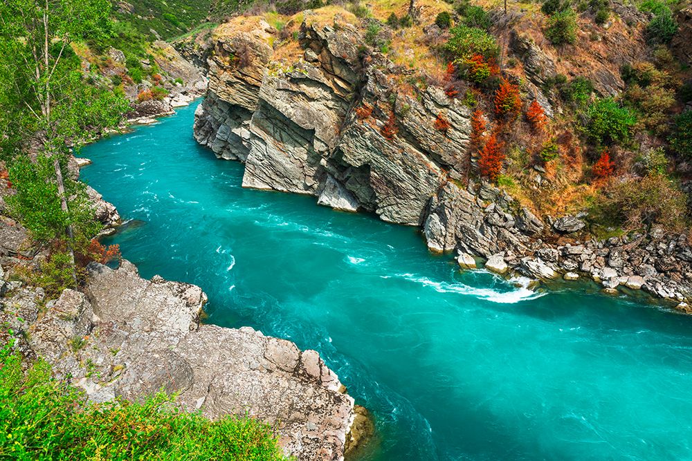 The Roaring Meg in Kawarau Gorge, Otago, South Island, New Zealand art print by Russ Bishop for $57.95 CAD