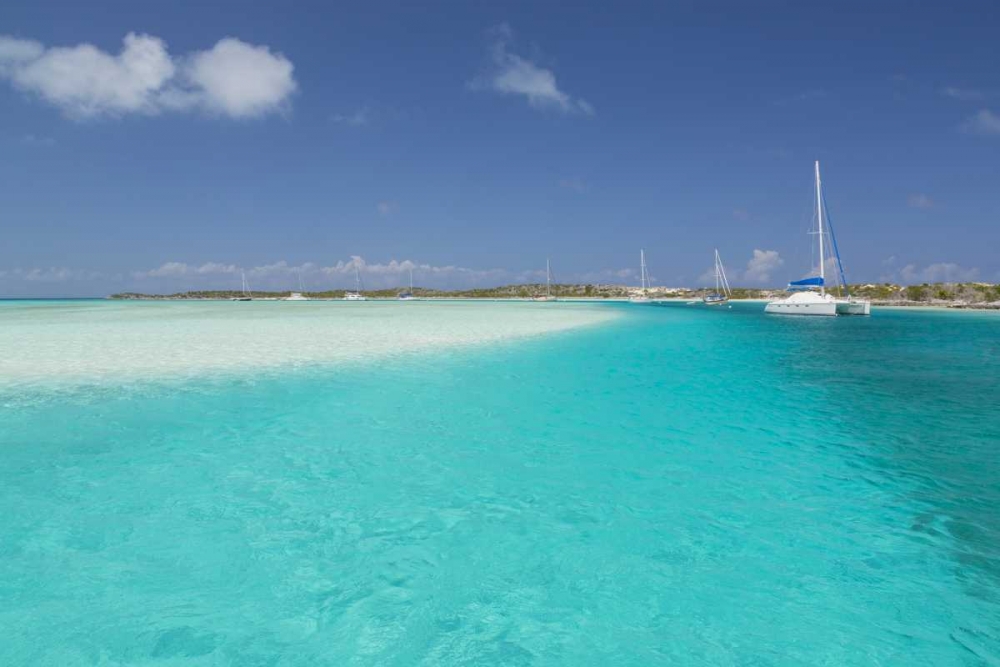 Bahamas, Exuma Island Moored sailboats art print by Don Paulson for $57.95 CAD