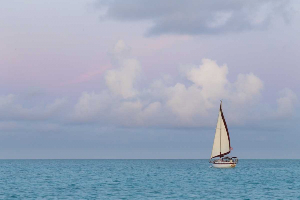 Bahamas, Exuma Island Sailboat at sunset art print by Don Paulson for $57.95 CAD