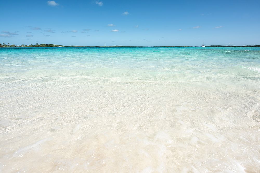 Bahamas, Exuma, Norman Cay. Beautiful clear blue waters surrounding the island in the Caribbean. art print by Sheila Haddad for $57.95 CAD