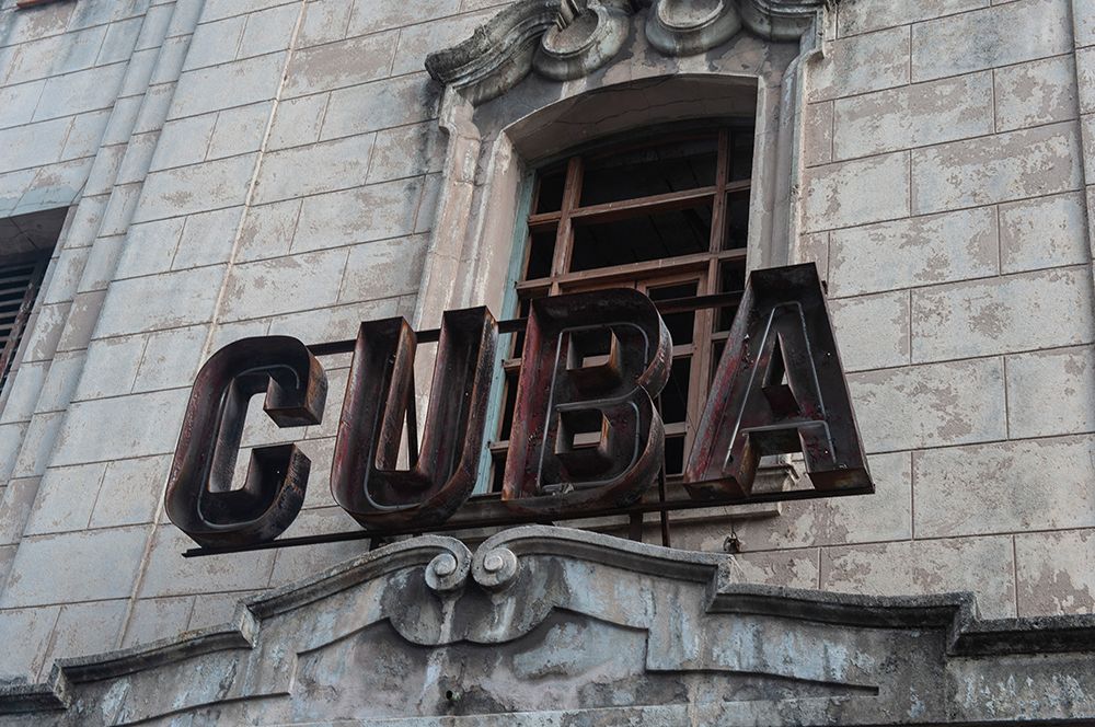 Havana, Cuba. Classic Cuba sign on a building in the town of Havana. art print by Alison Wright for $57.95 CAD