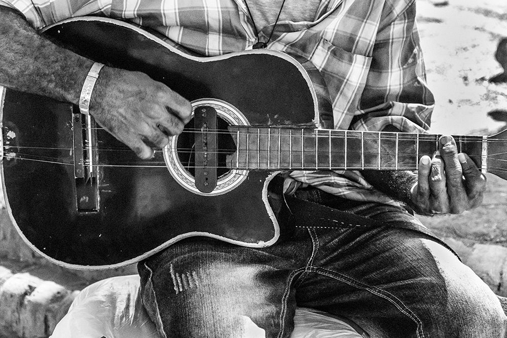 Cuba, Sancti Spiritus Province, Trinidad. Street musician. art print by Emily M. Wilson for $57.95 CAD