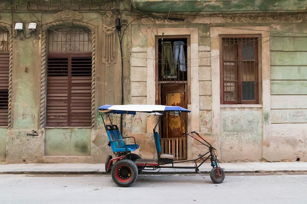 Cuba, Cienfuegos. Tuk Tuk, small wheeled cart transportation. art print by Emily M. Wilson for $57.95 CAD