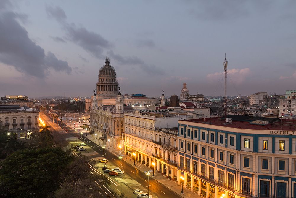 Cuba, Havana. El Capitolio. National Capitol Building and Gran Teatro de la Habana. art print by Emily M. Wilson for $57.95 CAD