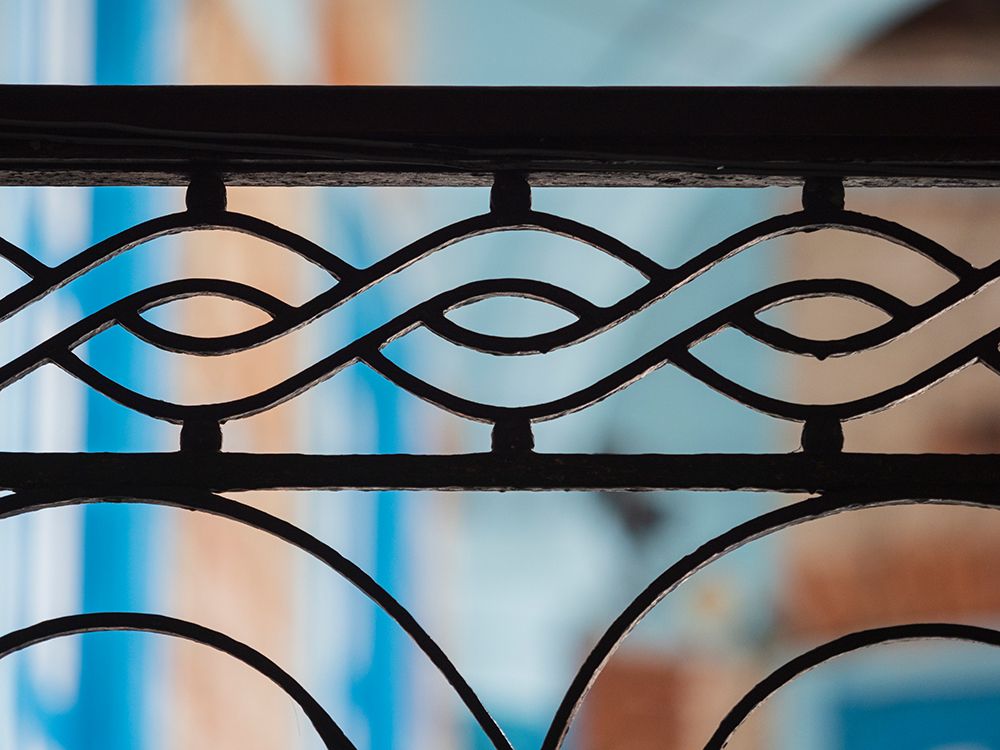 Cuba-Havana-Havana Vieja-UNESCO World Heritage Site-wrought iron rail in colonial mansion art print by Merrill Images for $57.95 CAD