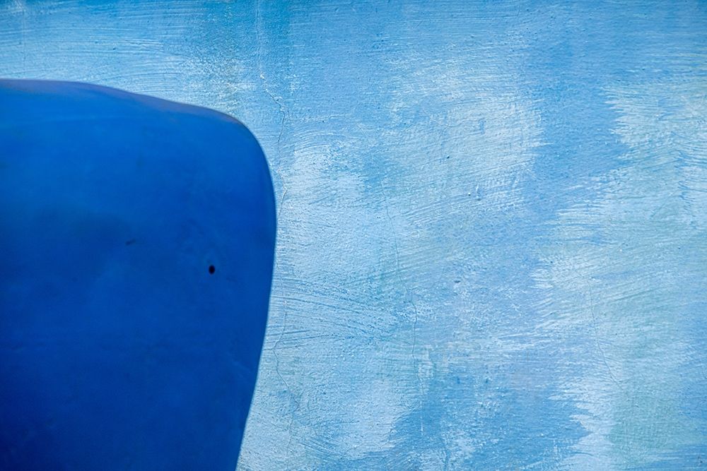 Blue front car fender next to blue painted wall in Vinales-Vinales Valley-Cuba art print by Janis Miglavs for $57.95 CAD