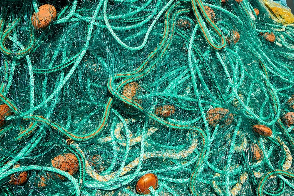 Guadeloupe Marie-Galante Island-part of France Fishnets at the marina in the town art print by Karl Buhl for $57.95 CAD