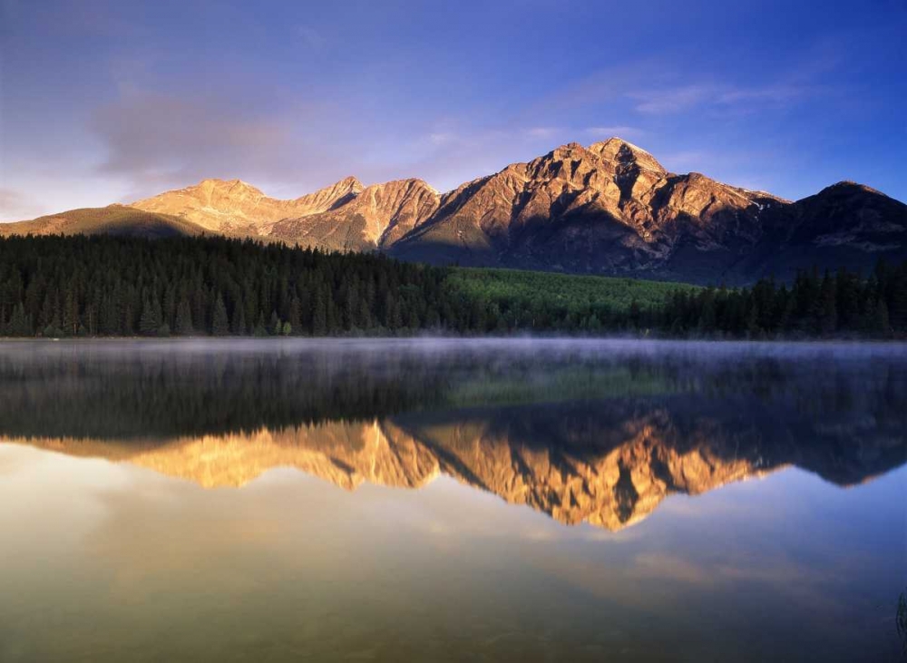 Canada, Alberta, Pyramid Lake in Jasper NP art print by Mike Grandmaison for $57.95 CAD