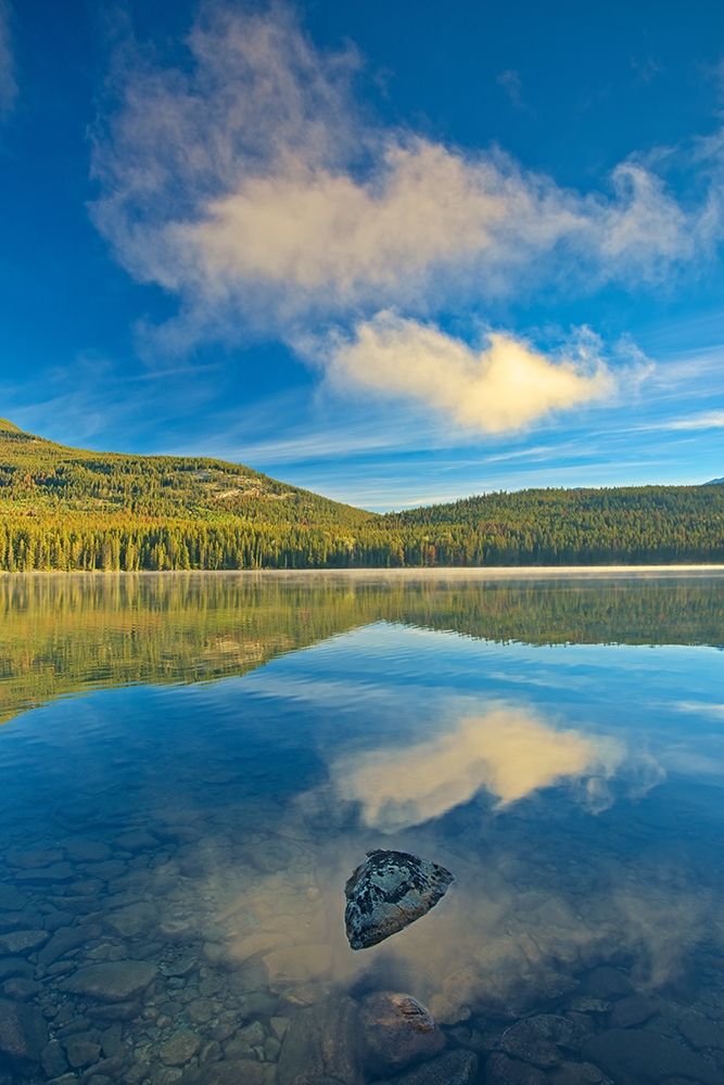 Canada-Alberta-Jasper National Park Reflections in Pyramid Lake art print by Jaynes Gallery for $57.95 CAD
