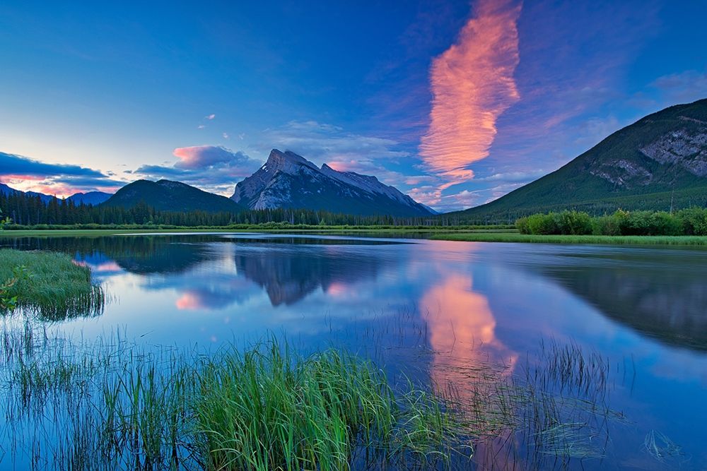 Canada-Alberta-Banff National Park Cloud reflected in lake at sunrise art print by Jaynes Gallery for $57.95 CAD